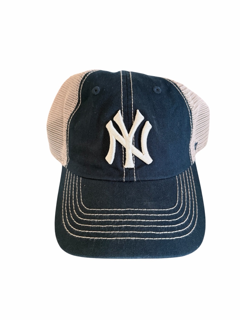 47 Brand Navy and Cream NY Trucker Hat